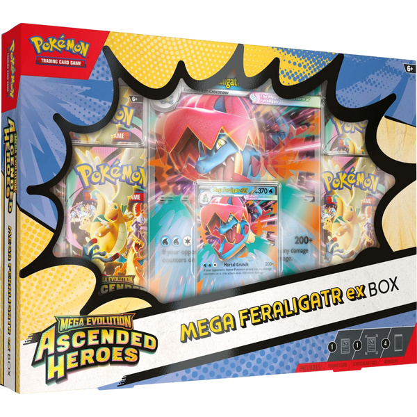Pokemon TCG Mega Evolution Ascended Heroes Mega Feraligatr ex Box sealed foil promo and booster packs Australia