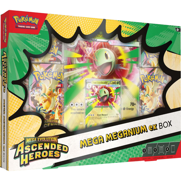 Pokemon TCG Mega Evolution Ascended Heroes Mega Meganium ex Box sealed foil promo and booster packs Australia
