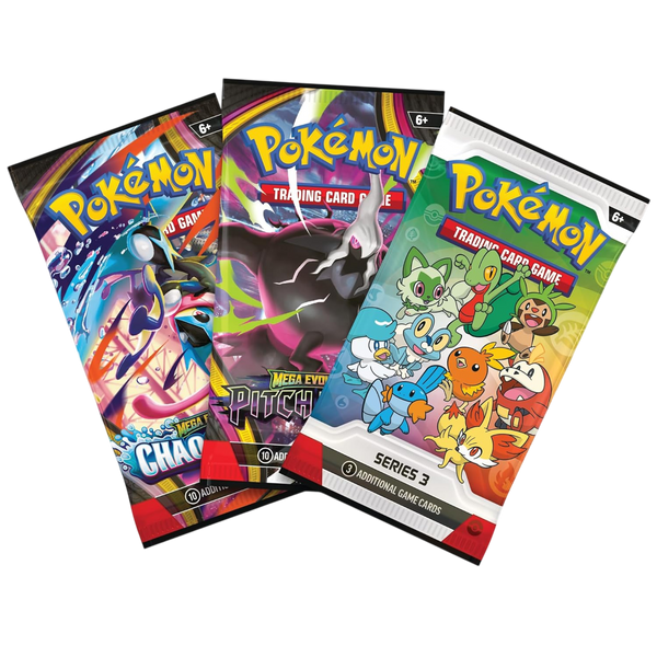 Pokemon TCG First Partner Illustration Collection Series 3 contents special booster pack 2 booster packs and sticker sheet Australia