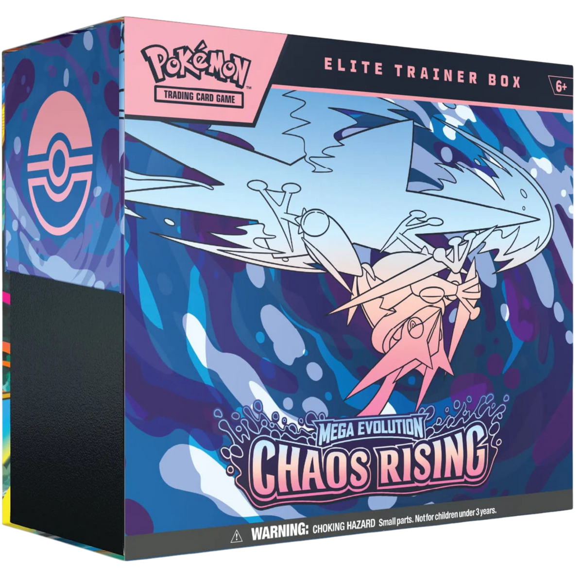 Pokemon TCG Mega Evolution Chaos Rising Elite Trainer Box sealed 9 booster packs Fennekin foil promo and accessories Australia