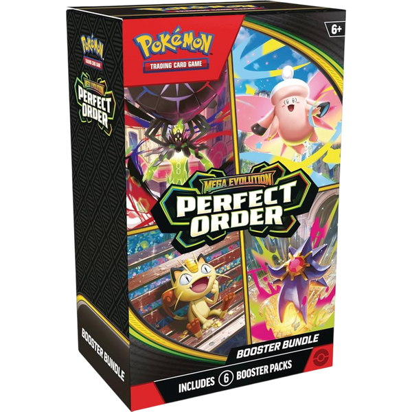 Pokemon TCG Mega Evolution Perfect Order Booster Bundle sealed 6 booster packs featuring Mega Zygarde ex Australia