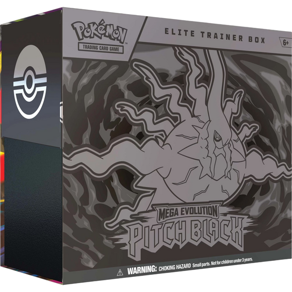 Pokemon TCG Mega Evolution Pitch Black Elite Trainer Box sealed 9 booster packs Zarude foil promo and accessories Australia