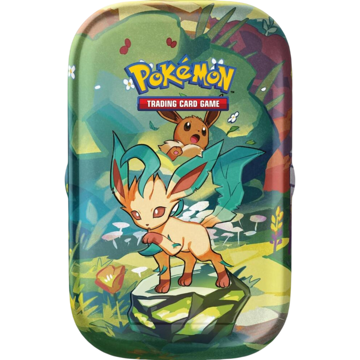 Pokemon TCG Scarlet and Violet Prismatic Evolutions Mini Tin Leafeon sealed 2 booster packs exclusive coin and art card Australia