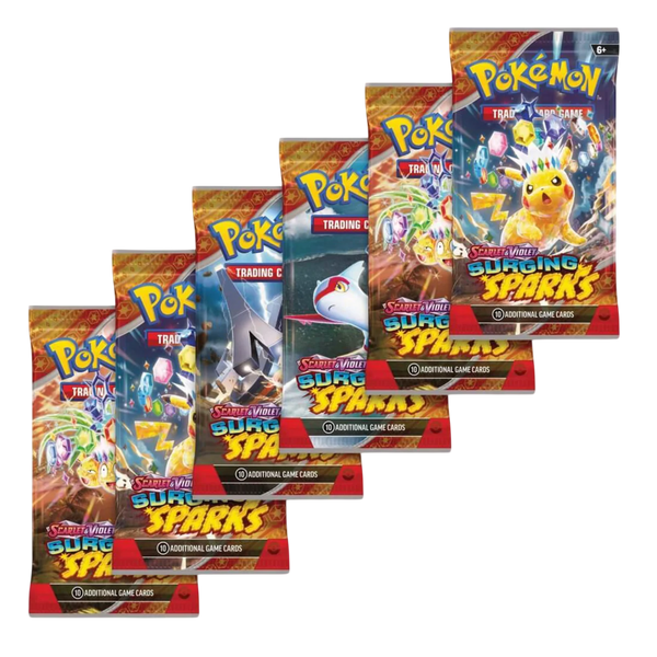 Pokemon TCG Scarlet and Violet Surging Sparks Booster Bundle contents 6 sealed booster packs Australia